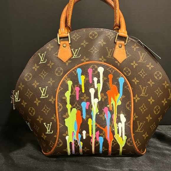 Louis Vuitton Monogram Ellipse Custom Painted… Rainbow Reflection… - Picture 5 of 6